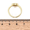 Brass Micro Pave Cubic Zirconia Cuff Open Rings for Women RJEW-B160-10G-5