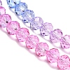Transparent Painted Glass Beads Strands X1-DGLA-A034-T8mm-A08-4