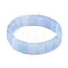 Dyed Rectangle Natural Quartz Crystal Beads Stretch Bracelets for Women Men BJEW-Z149-01J-2