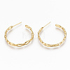 Brass Half Hoop Earrings KK-R117-055G-NF-1