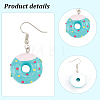 ANATTASOUL 6 Pairs 6 Colors Resin Doughnut Dangle Earrings EJEW-AN0003-27-3