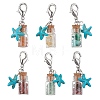 Gemstone Chips in Glass Bottle Pendant Decorations HJEW-JM01494-1