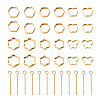 48Pcs 6 Style Brass Bead Frame KK-SW0001-06-2