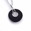 Natural & Synthetic Mixed Stone Pendant Necklaces NJEW-P228-A-3