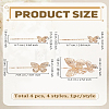 4Pcs Alloy Hair Bobby Pins PHAR-LP0002-35-2