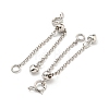 Rhodium Plated 925 Sterling Silver Chain Extender STER-C005-05P-2