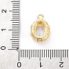 Brass Micro Pave Clear Cubic Zirconia Pendants KK-Z084-09G-01-3