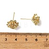 Brass Cubic Zirconia Stud Earring Settings CU-CBA53F6-02G-3