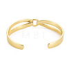 Cubic Zirconia Ring Shape Open Cuff Bangle BJEW-S141-021-2