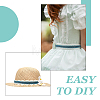 14.5M Polyester Lace Trim Ribbon OCOR-WH0101-244C-6