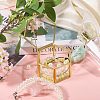Glass Jewelry Presentation Boxes with Golden Tone Metal Frame CON-WH0133-014-5