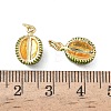 Brass Enamel Pendants KK-L256-44G-04-3