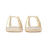 Bag Clear Cubic Zirconia Hoop Earrings EJEW-M216-04G-2