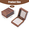 Wood Cuff-link Gift Storage Magnetic Boxes CON-WH0089-265B-2