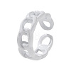 Spray Painted Alloy Oval Curb Chain Cuff Rings for Women WG64013-02-2