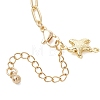 Ocean 304 Stainless Steel Starfish Link Chain and Brass Paperclip Chain Necklaces for Women NJEW-JN05927-4