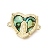 Virgin Mary Theme Brass & Natural Shell Connector Charms SH-CBA7C77-03A-G02-1