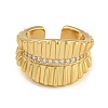 Brass Micro Pave Cubic Zirconia Cuff Rings RJEW-P127-08G-2