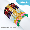 11Pcs 11 Colors Glass Round & Alloy Pixiu Beaded Stretch Bracelets Set for Women BJEW-FI0001-14-2