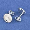 304 Stainless Steel Ear Stud Findings STAS-O119-14A-S-2