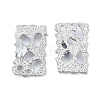 Brass Pave Clear Cubic Zirconia Pendants KK-N232-472P-1