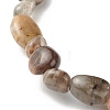 Natural Black Sunstone Nuggets Beads Stretch Bracelet for Her BJEW-JB06951-03-5