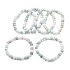AB Color Faceted Rondelle Glass Beaded Stretch Bracelets for Women BJEW-PH01820-02-1