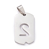 Non-Tarnish 304 Stainless Steel Pendants STAS-H144-02P-2-2