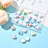 26Pcs 5 Colors Glazed Porcelain Beads PORC-FS0001-33-7