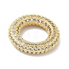 Brass Micro Pave Clear Cubic Zirconia Linking Rings KK-H539-11G-2
