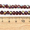 Electroplate Transparent Glass Beads Strands EGLA-A046-01B-14-4