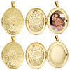 6Pcs Brass Locket Pendants KK-BBC0015-50-1