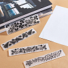 Gorgecraft 10Pcs 10 Styles Transparent Clear Plastic Embossing Template Folders DIY-GF0005-95-4