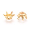 Tibetan Style Alloy Bead Caps X-PALLOY-WH0054-02G-2