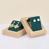 3Pcs 1-Slot Rectangle Wood Earring Display Stands EDIS-DR0001-06-4