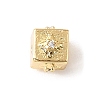 Brass Micro Pave Cubic Zirconia Beads KK-D262-06G-03-1