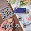 10Pcs Sports Balls Alloy Rhinestone Cabochons FIND-SC0023-42-3