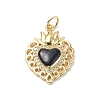 Eco-Friendly Rack Plating Brass Micro Pave Cubic Zirconia Pendants KK-F845-33G-03-1