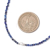 2MM Faceted Round Natural Lapis Lazuli Beaded Necklaces NJEW-JN05918-01-3