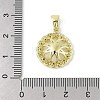 Brass Micro Pave Clear Cubic Zirconia European Dangle Charms Bails KK-K297-55G-3