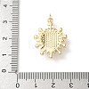 Heart Brass Pendants KK-D426-16E-G-3