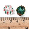 Christmas Glass European Beads LAMP-F132-02-3