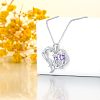 Alloy Rhinestone Pendant Necklaces WGF262C-01-4