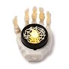 Halloween Resin Skeleton Hand LED Light Figurines Ornament AJEW-Z036-02A-2