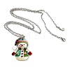 Snowman Acrylic Pendant Necklaces WG13ED8-02-1