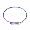 Ion Plating(IP) Adjustable 304 Stainless Steel Wire Cuff Bangle Making MAK-F286-02MC-1