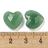 Natural Green Aventurine Faceted Heart Charms G-G123-01H-3