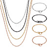 Yilisi 8Pcs 8 Style 304 Stainless Steel Figaro Chains Necklaces and Bracelets SJEW-YS0001-02-10