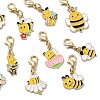 10Pcs Alloy Enamel Pendant Decorations HJEW-YW00461-2