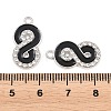 Alloy Black Enamel Pendants FIND-C095-08P-3